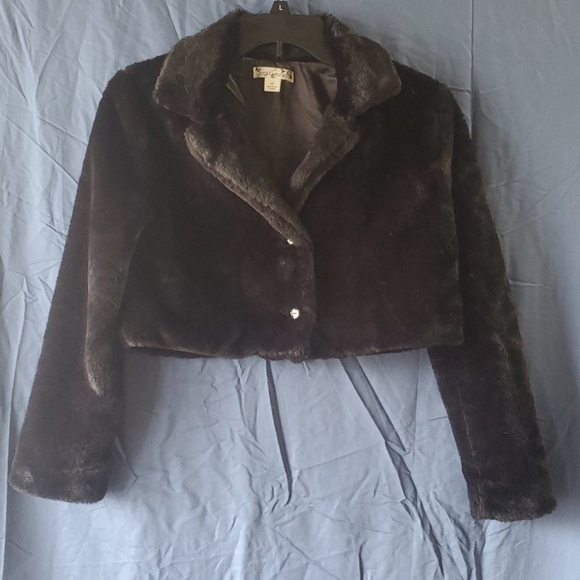 short fur black jacket